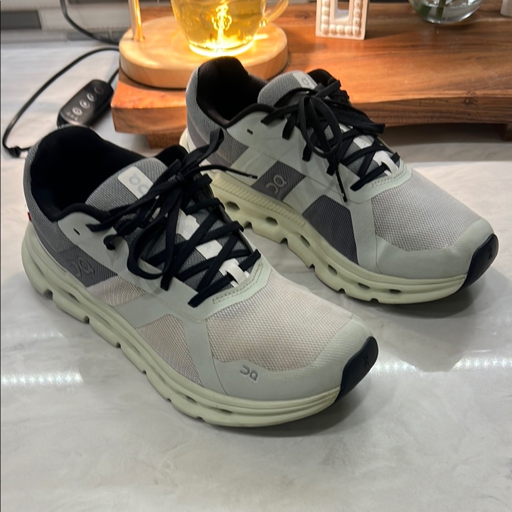 On Running Gray and Black Sneakers